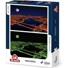 aklow akyoleticaret Üç Köprü, Bosphorus 1000 Parça Neon Puzzle