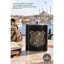 Yenilig 4 Adet Matara – Paslanmaz Çelik 8 Oz, Istanbul Yöresel Model, Taşınabilir Su Şişesi, Flask, Stainless Steel Bottle