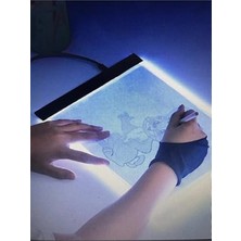 Mey İthalat (A5) LED Işıklı Çizim Tableti Animasyon Portre Kopyalama Panosu Dijital Grafik Pedi Beyaz