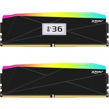 Mey İthalat Bellek, Ram; OTMXFAL1664832KWK, V-Color Manta Xfinity+ OLED Argb Ddr5 32GB (2X16GB) 6400MHZ CL32 1.4V, Yerleşik OLED Ekran, Amd Expo, Sk Hynix Ic – Siyah Masaüstü