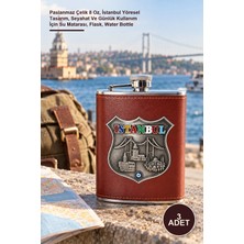 Yenilig 3 Adet Matara – Paslanmaz Çelik 8 Oz, Istanbul Yöresel Tasarım, Seyahat ve Günlük Kullanım Için Su Matarası, Flask, Water Bottle