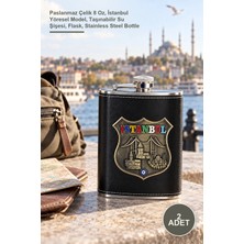 Yenilig 2 Adet Matara – Paslanmaz Çelik 8 Oz, Istanbul Yöresel Model, Taşınabilir Su Şişesi, Flask, Stainless Steel Bottle