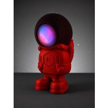Mey İthalat Homepod Mini Için Astronot Görünümlü Stand(Bioplastik) (Kırmızı)