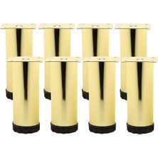 aklow akyoleticaret Ayarlanabilir Mobilya Kanepe Baza Koltuk Metal Destek Yükseltici Ayağı 15 cm Gold Ayakları 8 Adet