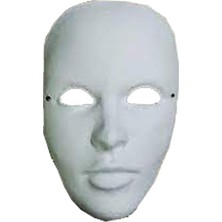 Mey İthalat Maske Boyama 1 Adet Boyanabilir Karton Maske Lastikli Insan Yüzü Suratı Yerli Üretim Okul Sınıf Etkinlikleri Hobi