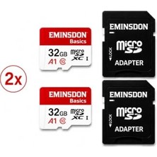 Mey İthalat 32GB 2'li Paket Hafıza Kartı Mini Kamera Ev Araç Güvelik Kamerası Uyumlu Telefon Micro Sd CLASS10