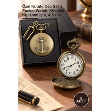 Yenilig 5 Adet Çapalı Köstekli Saat – Özel Kutulu Cep Saati, Pocket Watch, Köstekli Kullanım Için, 4*5 cm
