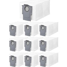 Mey İthalat Qrevo Curv, 5A1, Qrevo X, 2 Pro-Qrevo S/qrevo Maxv/qrevo C/qrevo L/qrevo Curv/qrevo Master/qrevo Maxv Roborock ile Uyumlu Toz Çöp Torbası Yedek Parça Seti-10 Adet