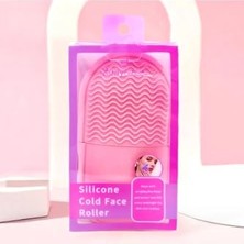 Mey İthalat Ruby Face Slikon Yüz Buz Masaj Rulosu Yüz Sıkılaştırıcı Ice Face Roller Pembe