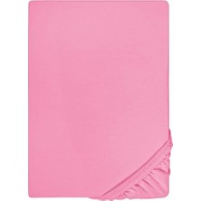 Mey İthalat Organik %100 Pamuk Lastikli Bebek Çarşafı Geniş Ölçü Aralığı Pembe 60X120 Cm, Bebekcrsf