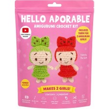 Mey İthalat Bakgelal Hello Adorable Amigurumi Kız Bebek Yapım Kiti – 2'li Bff Kendin Yap Örgü Hobi Seti
