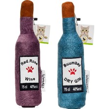 Mey İthalat Bottle Toy, Köpek Oyuncağı, Kedi Oyuncağı, Peluş Oyuncak (Lila - Turkuaz)