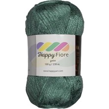 Mey İthalat Happy Fiore Parlak Örgü Ipi - 100 G; 230 M - Yün/poliamid/akrilik Karışımı - Parlak Dokulu, Yumuşak ve Dayanıklı (Yeşil)