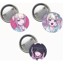 Mey İthalat Needy Girl Streamer Overdose Anime Buton Rozet 37 mm 3 Adet