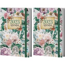 Mey İthalat Halk Kitabevi Nostalji 2023 Ajanda, 128 Sayfa, Ciltli, 13.5X21 cm 2'li Paket