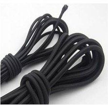 Mey İthalat Yuvarlak Lastik Ip 2,5 mm Kalınlık Sert Dayanıklı 1/18 Kat Siyah 10 mt