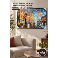 Yenilig 4 Adet Yağlı Boya Pano – Duvara Asmalı, 90 x 60 cm Ölçüsünde, Duvar Tablosu ve Oil Painting