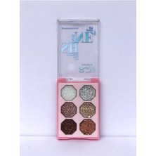 Mey İthalat Rose 6'lı New Glitter Palette, ROESIAROSE811