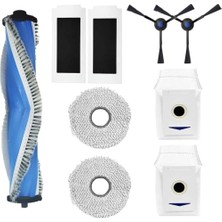 Mey İthalat Ecovacs Deebot T30 Omni ve T30 Pro ile Uyumlu Yedek Parça Seti - Ana Fırça, Yan Fırça, Hepa Filtre, Toz Torbası ve Mop Bezi
