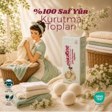 Trendexa 100% Saf Yün Çamaşır Kurutma Topları Doğal Yumuşatıcı Kurutma Makinesi Için 3 Adet