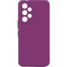 Trendexa Samsung Galaxy A73 ile Uyumlu Kılıf Silikon Mat Pastel Renkli Yumuşak Parmak Izi Bırakmayan Ince Kapak Biy Mor