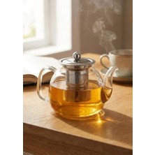 Trendexa Corbeen Borosilikat Cam Demlik - 1 L, Oval