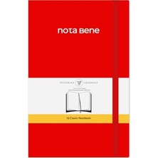 Trendexa Nota Bene Classic Esnek Kapak Defter 13X21 cm (Kırmızı)