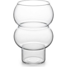 Trendexa Bardak; 350 ml Geniş Kapasite; Isıya Dayanıklı Yapı; Ev Ofis Restoran Için Kullanıma Uygun Çift Boğumlu Borosilikat Cam Çay Kahve Espresso Latte Sunum Bardağı; Borosilikat Cam