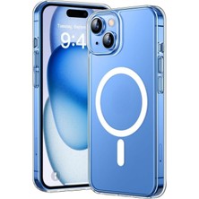 Trendexa [sararmaz] iPhone 13-14 ile Uyumlu Crystal Clear Mika Manyetik Emici Şeffaf Kılıf (Şeffaf Magsafe Mika Sararmaz, iPhone 13-14)