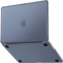 Trendexa MacBook Air【m5/m4/m3/m2】13.6 Inç, ile Uyumlu Mat Kılıf Köşe Korumalı ve Şeffaf Çizgi Detaylı Tasarım, 2026/2025/2024/2023/2022, A3449 - A3240 - A3113 - A2681, (Mavi Şeffaf)