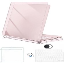 Trendexa Macbook Neo 13 Inç A18 Pro A3404 ile Uyumlu Kılıf +2ADET Ekran Koruyucu +Otg +Klavye Koruyucu Pembe