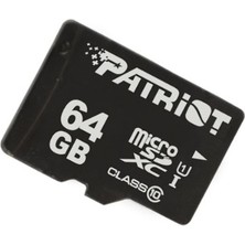Trendexa Patriot Lx Series High Speed Micro Sdxc Class 10 Uhs-I En Fazla 70 Mb/s Aktarma Hızları - Parent Asın 64 GB Siyah PSF64GMCSDXC10
