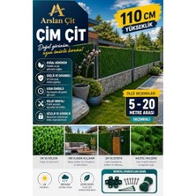 Trendexa Çim Çit Bahçe Teli Yapay Çim Örgülü Yeşil 110 cm x 10 mt