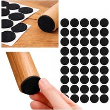 Trendexa Yapışkanlı Keçe Ped, Siyah, Yuvarlak, Sandalye Koltuk Ayağı Için, Zemin Koruma, Gürültü Önleme (20 Mm)