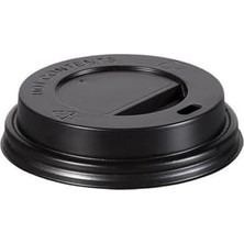 Trendexa Gizpak 8-9-12 Oz Karton Bardak Sıcak Içecek Kapağı Siyah 100 Adet