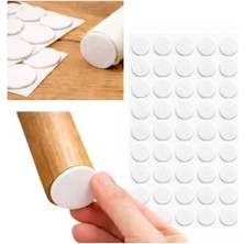 Trendexa Yapışkanlı Keçe Ped, Beyaz, Yuvarlak, Sandalye Koltuk Ayağı Için, Zemin Koruma, Gürültü Önleme (18 Mm)