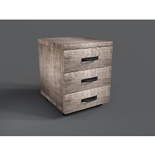 Trendexa Ntconcept White Doğal Ağaç Çekmeceli Keson -NTMAK78345K