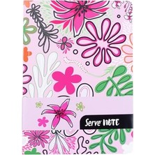 Trendexa Note Defter 15 x 21 Cızgılı Desenli Seker Pembe