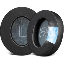 Trendexa Anker Soundcore Life Q30; Q30BT ve Q35 ile Uyumlu Soğutucu Jel Kulaklık Pedi - Ipeksi Serin Kumaş ve Hafızalı Köpük (Memory Foam) Kulaklık Süngeri (Soğutucu Jel - Kumaş)
