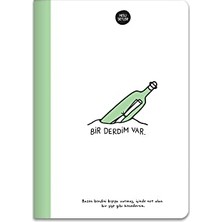 Trendexa A5 80 Yaprak Renkli Sayfa Çizgili Defter, Yeşil