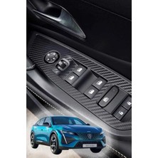 Trendexa Peugeot 408 ile Uyumlu Iç Trim Folyo Kaplama Set Mat Karbon Siyah