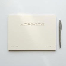 Trendexa Paperto. Tarihsiz Aylık Planlayıcı, 29,7 × 21 Cm, 32 Sayfa, 110 G Ivory Kağıt, Krem Kapak, Aylık Plan Defteri (Türkçe)