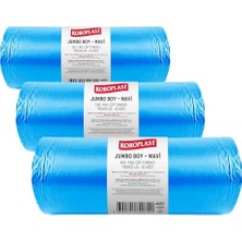 Trendexa Ağır Sanayi Çöp Torbası Jumbo Boy Mavi 10'lu 80X110 Cm, Dayanıklı & Sızdırmaz, Çift Katlı, Geri Dönüştürülebilir Çöp Poşeti, Fabrika, Şantiye, Sanayi, Bahçe, Restoran, Otel, Hastane, Atölye