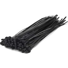 Trendexa Kablo Bağı Seti, 100 Adet, Naylon ve Plastik, Cırt Cırtlı, Siyah, Organizasyon Için Ideal (4.8X200)