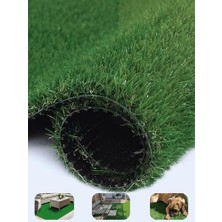 Trendexa Dekoratif Suni Çim Halı 20 mm Gerçek Çim Görünümlü Balkon Teras Bahçe Için Yapay Çimen Kaymaz Taban Yapay Çim Ölçü Seçenekli (100 x 25)