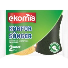 Trendexa Konfor Bulaşık Süngeri 2'li Yardımcı Temizlik Süngeri, * Tırnak Dostu Ergonomik Tasarım. * Yüksek Emiciliğe Sahip Sünger Yüzeyi R. * Güçlü Ovucu Yüzeyi