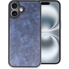 Northcity Apple iPhone 16 Plus Uyumlu Kılıf Aras Deri Kapak - Lacivert