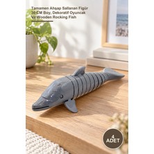 Yenilig 4 Adet Ahşap Salanan Balık – Tamamen Ahşap Sallanan Figür 30 cm Boy, Dekoratif Oyuncak ve Wooden Rocking Fish