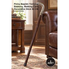 Yenilig 2 Adet Fil Başlıklı Pirinç Baston – Pirinç Başlıklı Yürüyüş Bastonu, Walking Cane, Decorative Stick 92 cm