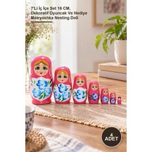 Yenilig 4 Adet Ahşap Matruşka Bebekler – 7'li Iç Içe Set 16 Cm, Dekoratif Oyuncak ve Hediye Matryoshka Nesting Doll